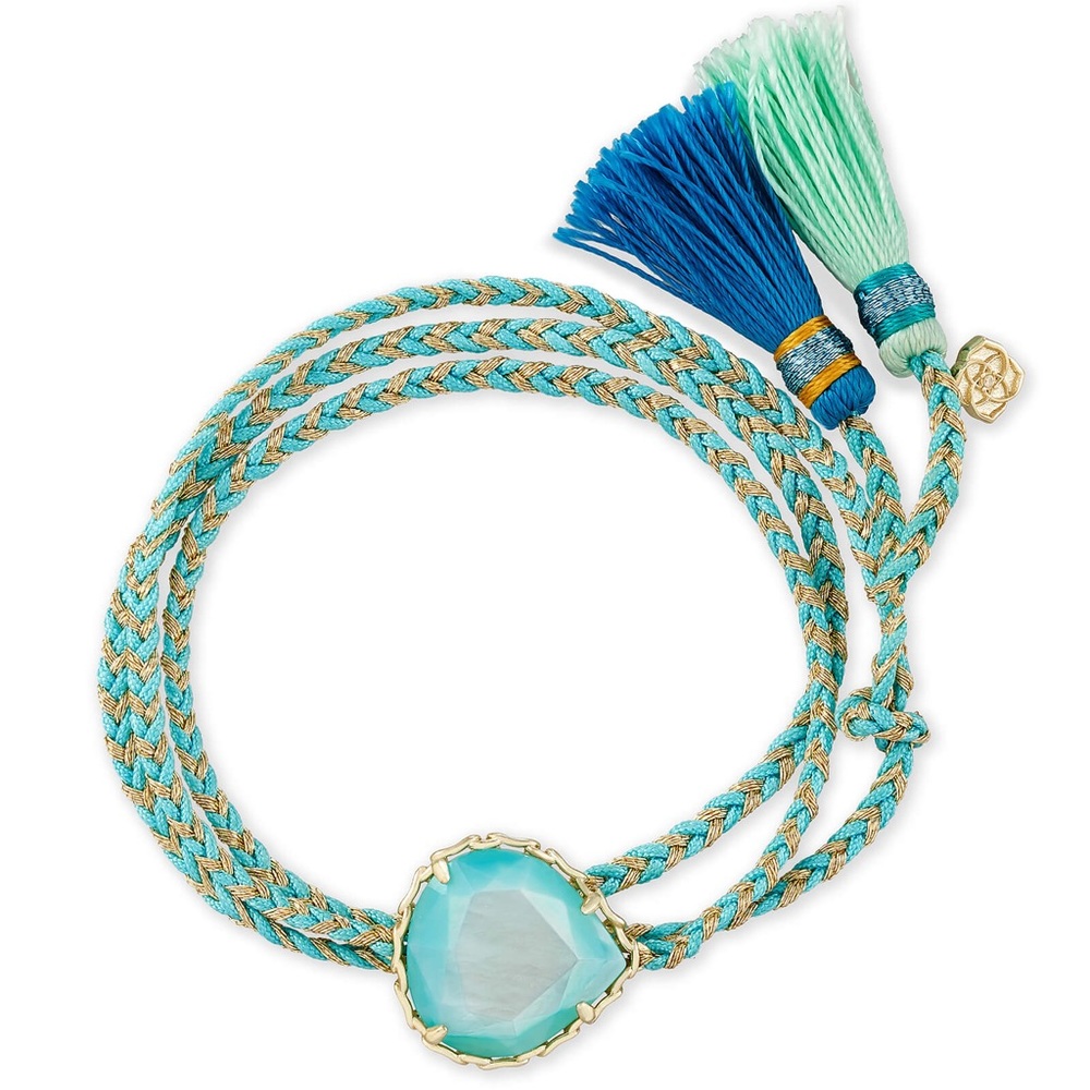 Kenzie Aqua Cord Friendship Bracelet